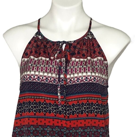 Collective Concepts Racerback Tank Top, Red White Blue Pattern Women's Sz Large - Picture 2 of 9